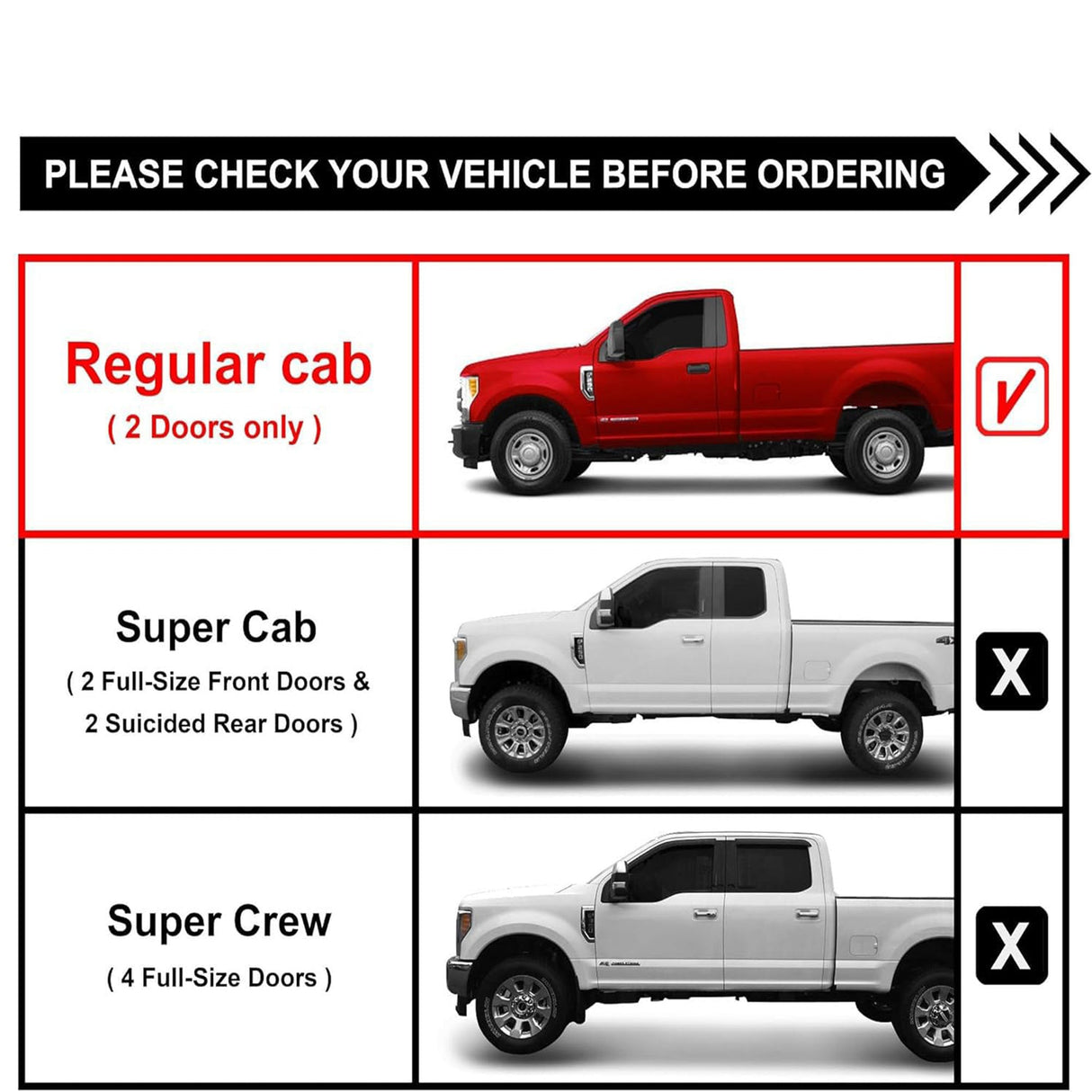 3" Running Boards Compatible with 1999 - 2018 Chevy Silverado GMC Sierra 1500 2500HD 3500HD Regular Cab 2 Doors - Fab Heavy Parts
