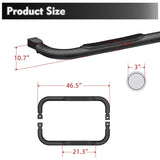 3" Running Boards Compatible with 1999 - 2018 Chevy Silverado GMC Sierra 1500 2500HD 3500HD Regular Cab 2 Doors - Fab Heavy Parts