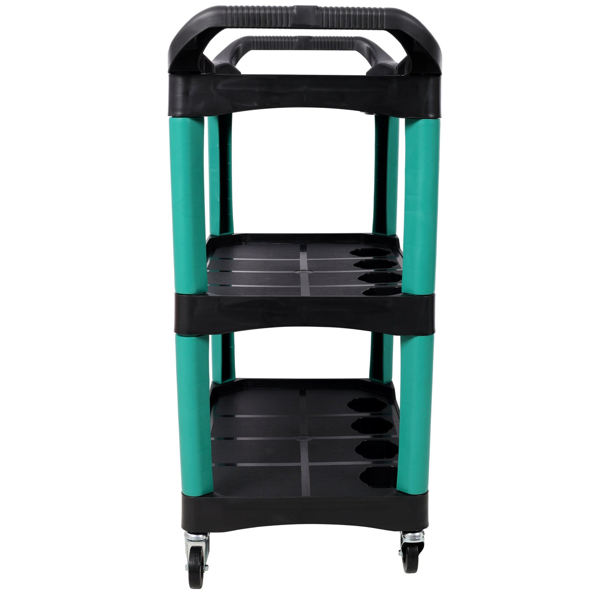 3 Tier Rolling Auto Detail Cart with Wheels - Green&Black - Fab Heavy Parts