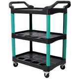 3 Tier Rolling Auto Detail Cart with Wheels - Green&Black - Fab Heavy Parts
