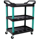 3 Tier Rolling Auto Detail Cart with Wheels - Green&Black - Fab Heavy Parts