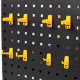 3 Tier Rolling Auto Detail Cart with Wheels & Panel & Hook - Yellow&Black - Fab Heavy Parts