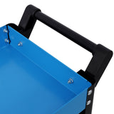 3 Tier Rolling Tool Cart on Wheels with Pegboard Heavy Duty Utility - Blue - Fab Heavy Parts
