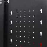 3 Tier Rolling Tool Cart on Wheels with Pegboard Heavy Duty Utility - Red - Fab Heavy Parts