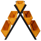 3 Tiers Wooden Vertical Raised Garden Bed with Legs Brown Planter Raised Beds Kit for Flowers Herbs Vegetables - Fab Heavy Parts