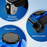 3 Ton 6600lbs Low Profile Floor Jack Dual Piston Quick Lift Pump Lifting Range 75mm/2.95" - 460mm/18.11" - Blue - Fab Heavy Parts