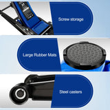 3 Ton 6600lbs Low Profile Floor Jack Dual Piston Quick Lift Pump Lifting Range 75mm/2.95" - 500mm/19.69" - Blue - Fab Heavy Parts