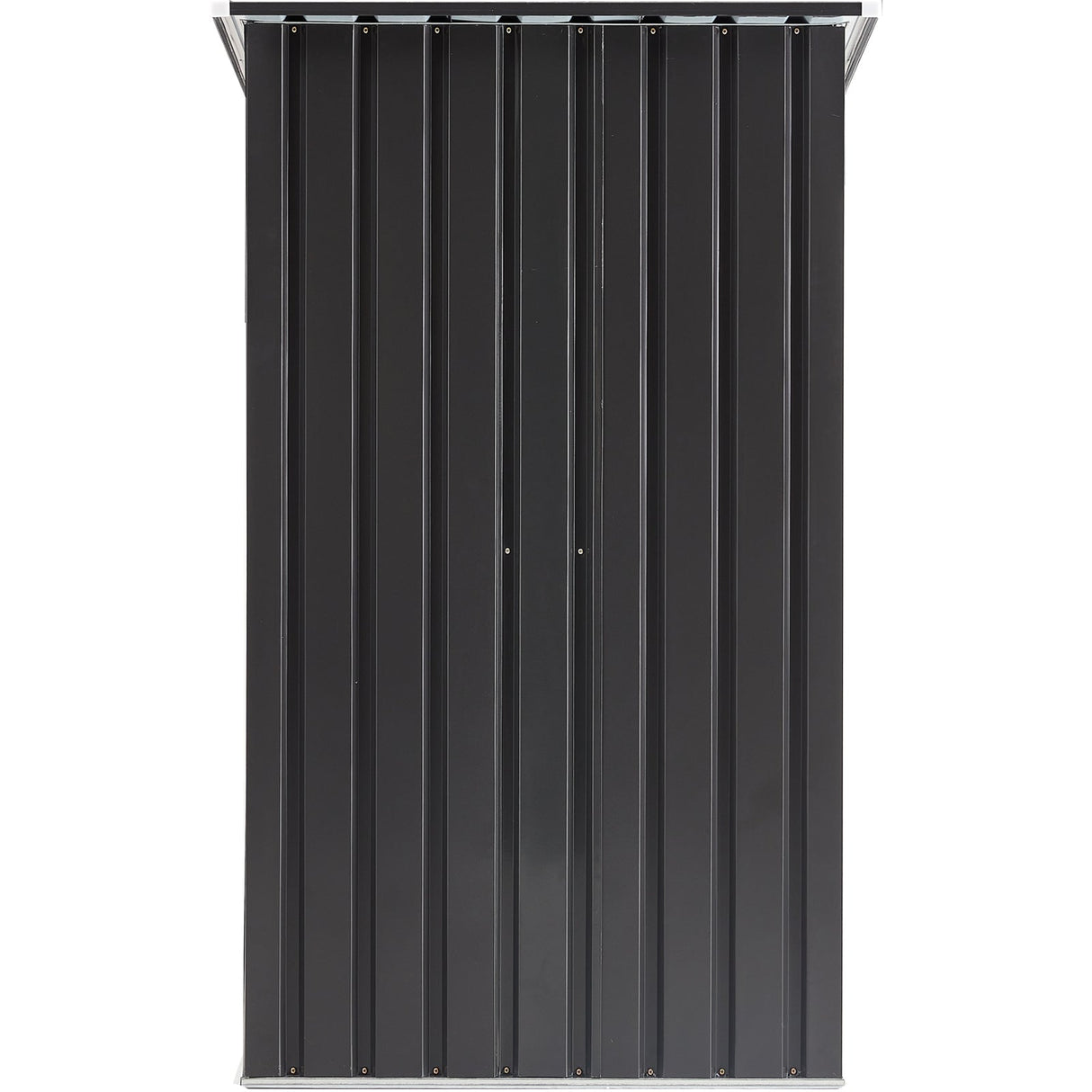 3 x 3 FT Outdoor Storage Shed with Single Lockable Door Metal Steel - Dark Gray - Fab Heavy Parts
