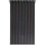 3 x 3 FT Outdoor Storage Shed with Single Lockable Door Metal Steel - Dark Gray - Fab Heavy Parts