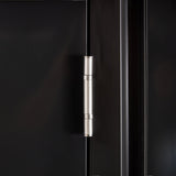 3 x 3 FT Outdoor Storage Shed with Single Lockable Door Metal Steel - Dark Gray - Fab Heavy Parts