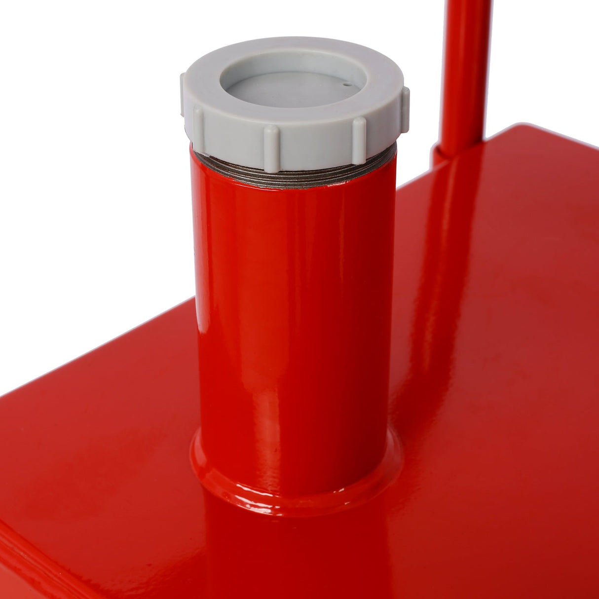 30 Gallon Gas Caddy With Wheels Reversible Rotary Hand Siphon Pump Storage - Red - Fab Heavy Parts