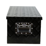 30 Inch Truck Box Heavy Duty Black Aluminum 5 Bar Tread Tool Long Box with Lock Keys 30.1"×12.8"×10.4" - Fab Heavy Parts