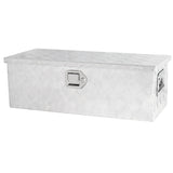 30 Inch Truck Box Heavy Duty Silver Aluminum 5 Bar Tread Tool Long Box with Lock Keys 30.1"×12.8"×10.4" - Fab Heavy Parts