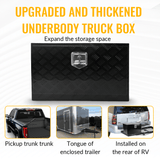 30 inch Truck Tool Box 30"×17"×18" Aluminum Stripes Plated Tool Box with Lock and Keys Black - Fab Heavy Parts