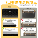 30 inch Truck Tool Box 30"×17"×18" Aluminum Stripes Plated Tool Box with Lock and Keys Black - Fab Heavy Parts