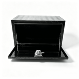 30 inch Truck Tool Box 30"×17"×18" Aluminum Stripes Plated Tool Box with Lock and Keys Black - Fab Heavy Parts