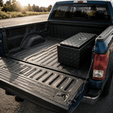 30 inch Truck Tool Box 30"×17"×18" Aluminum Stripes Plated Tool Box with Lock and Keys Black - Fab Heavy Parts
