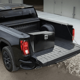 30 inch Truck Tool Box 30"×17"×18" Aluminum Stripes Plated Tool Box with Lock and Keys Black - Fab Heavy Parts