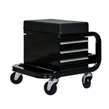 300 Lbs Capacity Heavy Duty Rolling Bench with 360 Degree Swivel Wheels - Black - Fab Heavy Parts