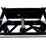 300 lbs Hydraulic Motorcycle Scissor Jack Lift Foot Step Wheels - Black - Fab Heavy Parts