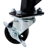 300 lbs Hydraulic Motorcycle Scissor Jack Lift Foot Step Wheels - Black - Fab Heavy Parts