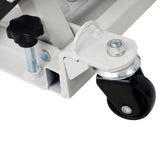 Hydrauliczny podnośnik motocyklowy Udźwig 1500 LBS Podnośnik ATV Przenośny stół z 4 kołami Podnośnik obsługiwany nożnie z 2 mocowaniami Szary