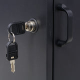 Large Package Delivery Parcel Mail Drop Box Floor Lockable Drop Slot Mail Box with Parcel Compartment--Black