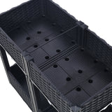 31.5"x15.7"x27.7" Elevated Planter Garden Box with Drainage Plug Raised Beds for Vegetable/Flower/Herb Outdoor Standing Gardening Kit - Black - Fab Heavy Parts