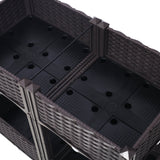 31.5"x15.7"x27.7" Elevated Planter Garden Box with Drainage Plug Raised Beds for Vegetable/Flower/Herb Outdoor Standing Gardening Kit - Brown - Fab Heavy Parts