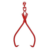 32 in Log Lifting Tongs Heavy Duty Grapple Timber Claw - Red - Fab Heavy Parts