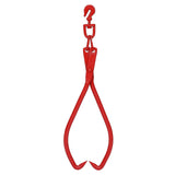 32 in Log Lifting Tongs Heavy Duty Grapple Timber Claw - Red - Fab Heavy Parts