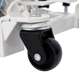 Hydrauliczny podnośnik motocyklowy Udźwig 1500 LBS Podnośnik ATV Przenośny stół z 4 kołami Podnośnik obsługiwany nożnie z 2 mocowaniami Szary