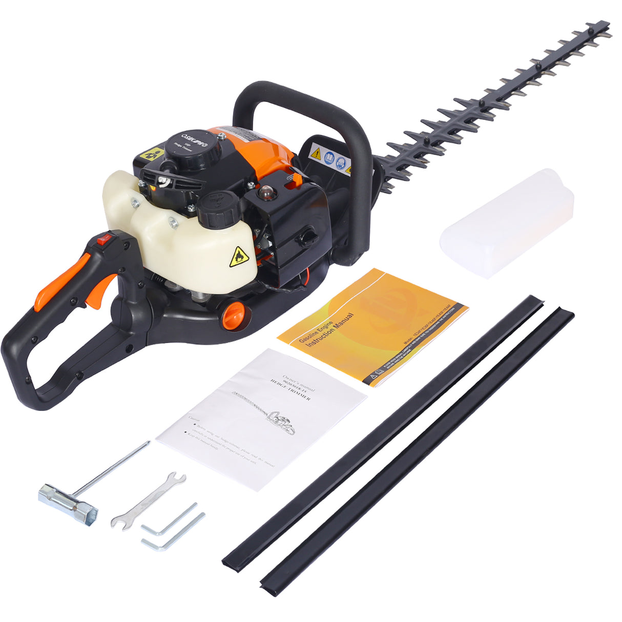 26cc 2 Cycle Gas Powered Hedge Trimmer Double Sided Blade 24" Recoil