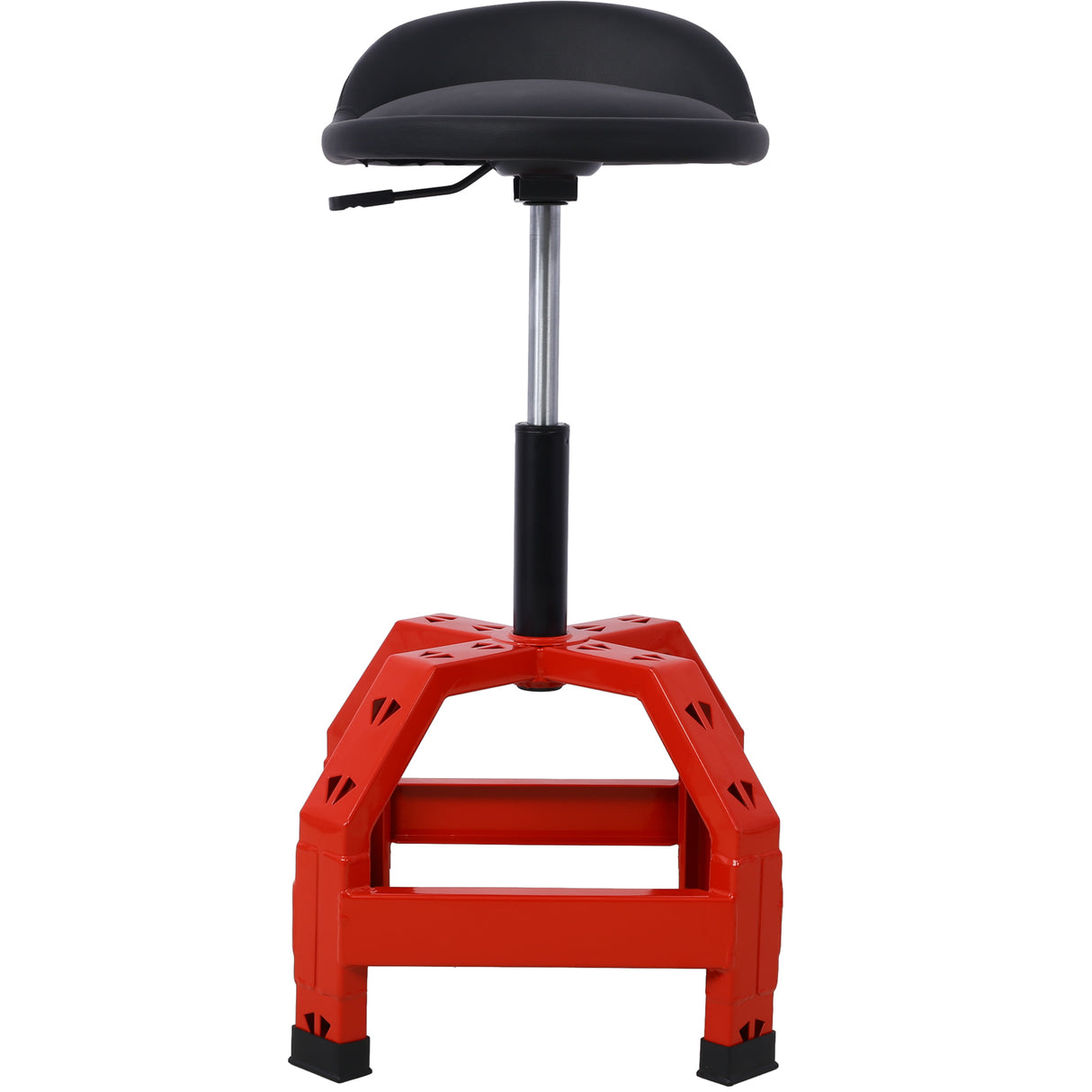 Pneumatic 360 Degree Swivel Stool Creeper Seat Heavy Duty 300 lbs Capacity--Red