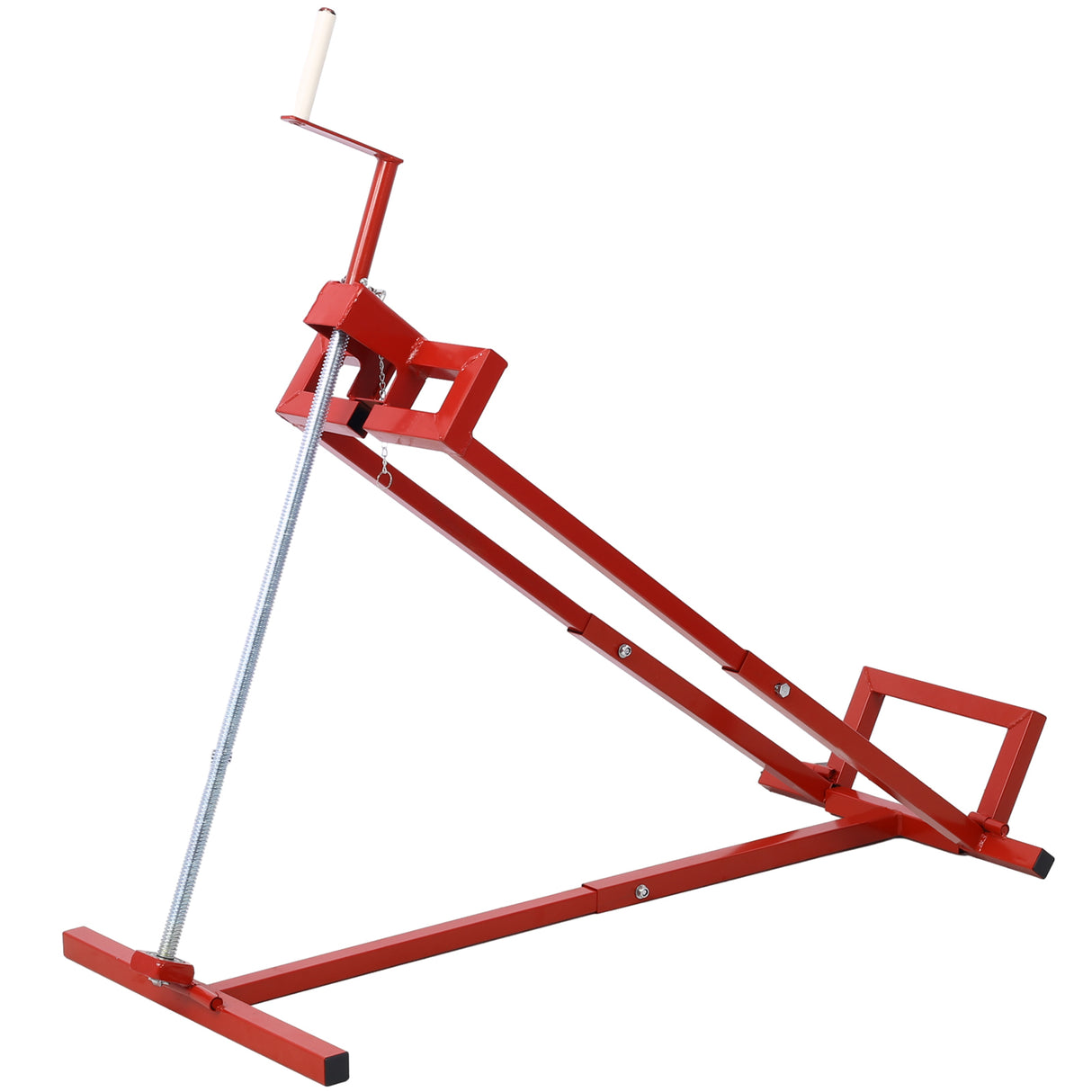Easy Mower Lift 800 Lbs Capacity Ride-on Cleaning Aid + 45° Tilt Adjustable--Red