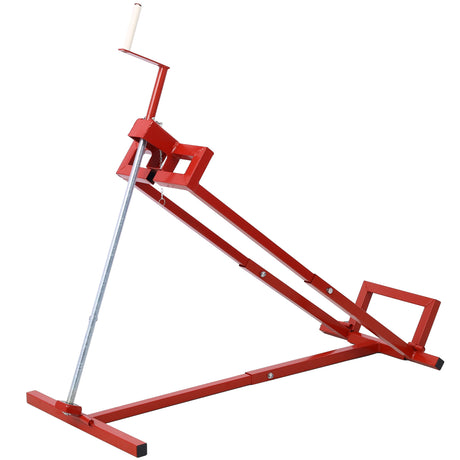 Easy Mower Lift 800 Lbs Capacity Ride-on Cleaning Aid + 45° Tilt Adjustable--Red
