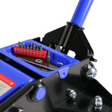 3.5 Ton Low Profile Heavy - Duty Steel Racing Floor Jack with Dual Piston Quick Lift Pump Lifting Range 4" - 21" - Fab Heavy Parts
