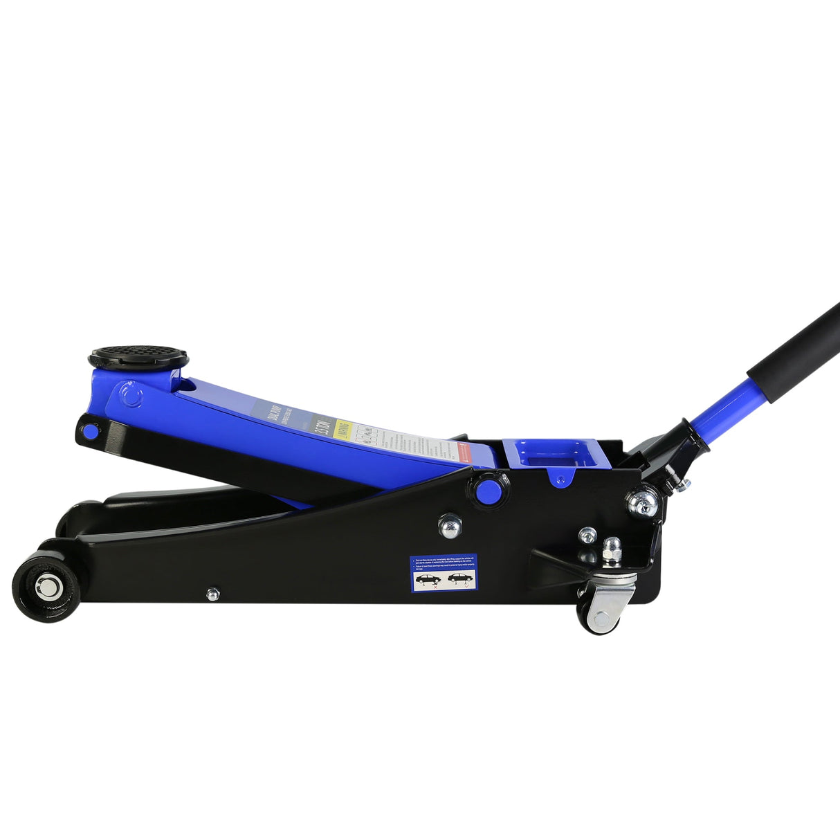 3.5 Ton Low Profile Heavy - Duty Steel Racing Floor Jack with Dual Piston Quick Lift Pump Lifting Range 4" - 21" - Fab Heavy Parts