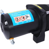 3500 lb Electric Winch 12V Waterproof Synthetic Rope Trailer with Wired and Wireless Remote - Fab Heavy Parts
