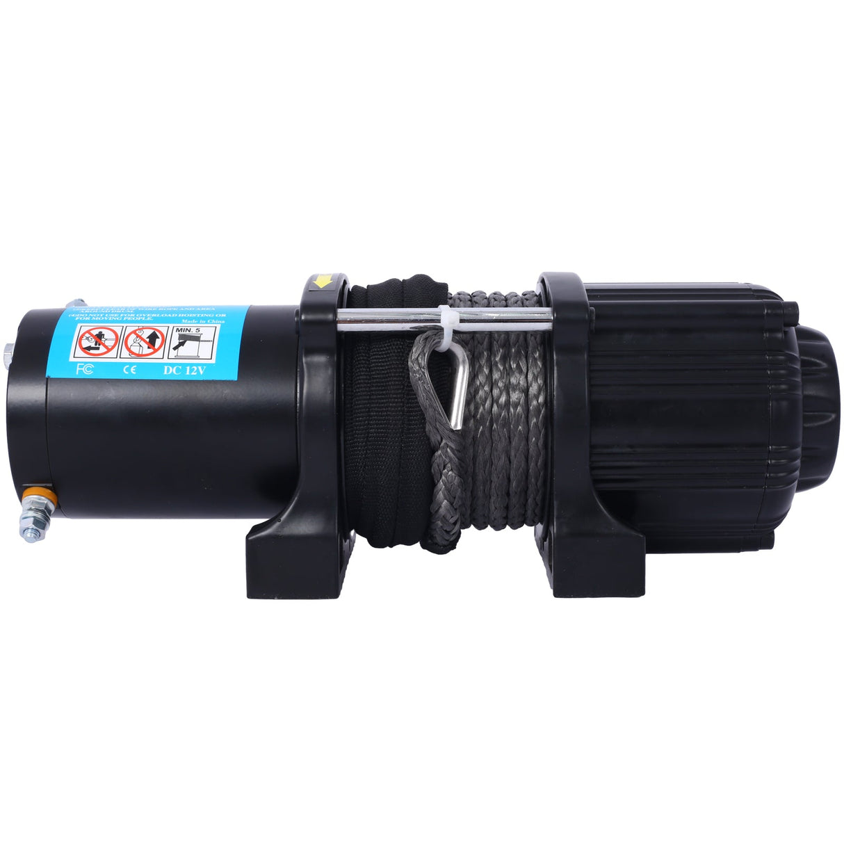 3500 lb Electric Winch 12V Waterproof Synthetic Rope Trailer with Wired and Wireless Remote - Fab Heavy Parts