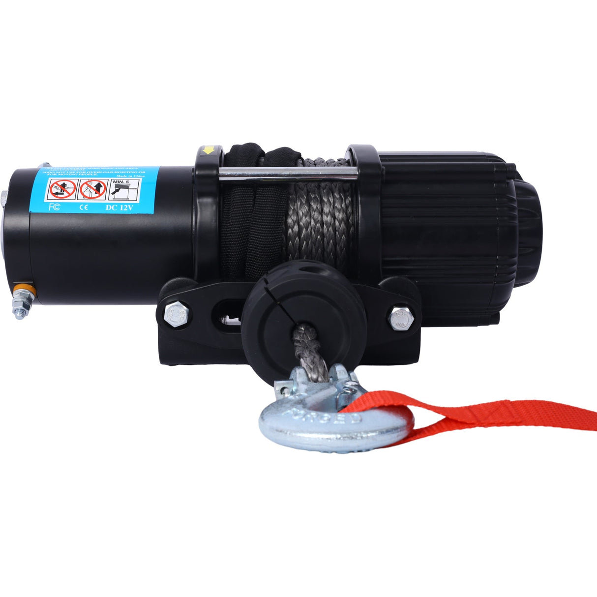 3500 lb Electric Winch 12V Waterproof Synthetic Rope Trailer with Wired and Wireless Remote - Fab Heavy Parts