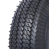 4PCS 10IN Pneumatic Tire(2PCS Swivel +2PCS Rigid) Caster Wheel Swivel Plate Steel Hub with Ball Bearings 5/8-Inch Bore Centered Axle Black