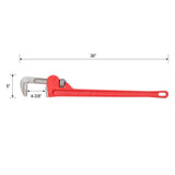 36 - inch Heavy - Duty Adjustable Straight Pipe Wrench Reliable & Durable Cast Steel - Fab Heavy Parts