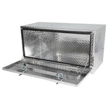 36 Inch Truck Tool Box 36"×17"×18" Heavy Duty Aluminum Silver Tread Tool Box with Locks and T - Handle Latch Key - Fab Heavy Parts