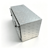 36 Inch Truck Tool Box 36"×17"×18" Heavy Duty Aluminum Silver Tread Tool Box with Locks and T - Handle Latch Key - Fab Heavy Parts