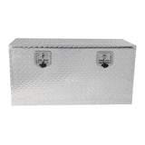 36 Inch Truck Tool Box 36"×17"×18" Heavy Duty Aluminum Silver Tread Tool Box with Locks and T - Handle Latch Key - Fab Heavy Parts