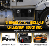 36 Inch Truck Tool Box 36"×17"×18" Heavy Duty Black Aluminum Tread Tool Box with Locks T - Handle Latch Key - Fab Heavy Parts