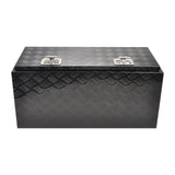 36 Inch Truck Tool Box 36"×17"×18" Heavy Duty Black Aluminum Tread Tool Box with Locks T-Handle Latch Key - Fab Heavy Parts