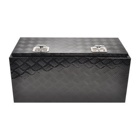 36 Inch Truck Tool Box 36"×17"×18" Heavy Duty Black Aluminum Tread Tool Box with Locks T-Handle Latch Key - Fab Heavy Parts