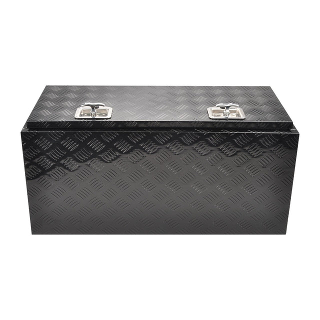 36 Inch Truck Tool Box 36"×17"×18" Heavy Duty Black Aluminum Tread Tool Box with Locks T-Handle Latch Key - Fab Heavy Parts